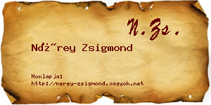 Nérey Zsigmond névjegykártya