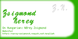 zsigmond nerey business card